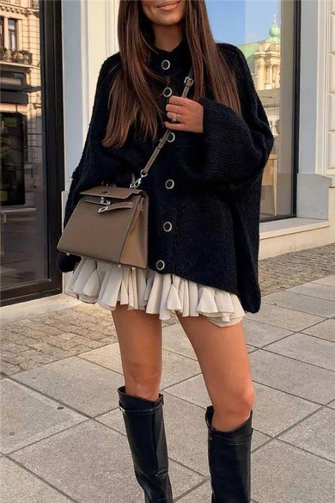 Kardigan NIVELZA BLACK, Kolor : czarny, IVET.PL - Modna odzież