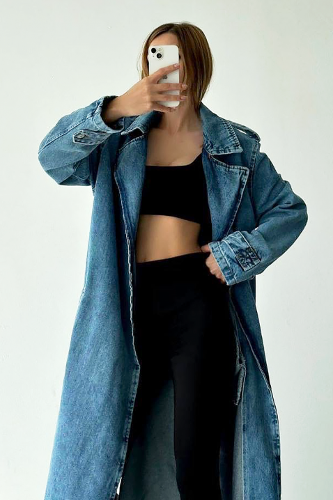 Trencz ZUARDA, Kolor : chabrowy, IVET.PL - Modna odzież