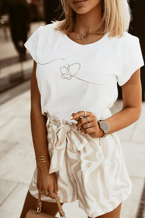 Koszulka HROVILDA, Kolor : biały, IVET.PL - Modna odzież