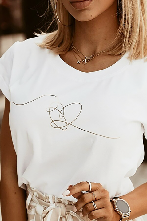 Koszulka HROVILDA, Kolor : biały, IVET.PL - Modna odzież