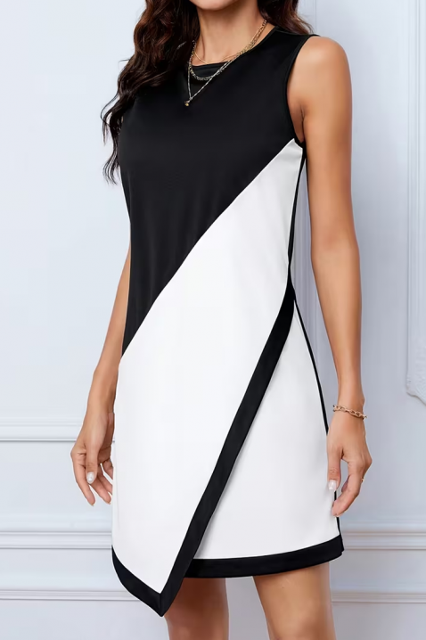 Sukienka KLEMONGA, Kolor : czarny z białym, IVET.PL - Modna odzież