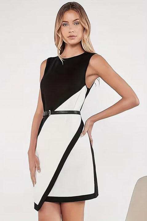 Sukienka KLEMONGA, Kolor : czarny z białym, IVET.PL - Modna odzież