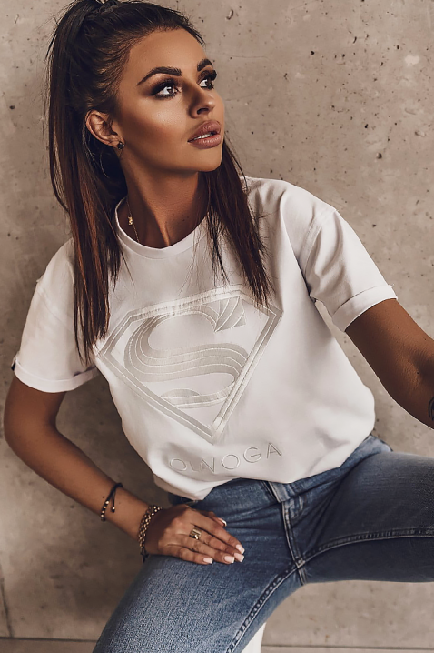 Koszulka SUPRINDA, Kolor : biały, IVET.PL - Modna odzież