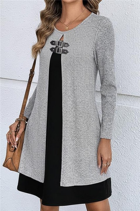 Sukienka LIKRENA, Kolor : szary, IVET.PL - Modna odzież