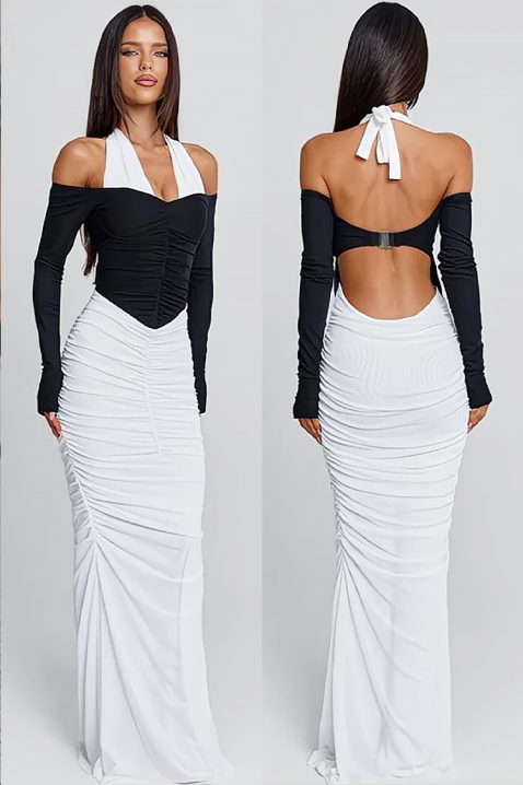 Sukienka TIOGEXA, Kolor : czarny z białym, IVET.PL - Modna odzież