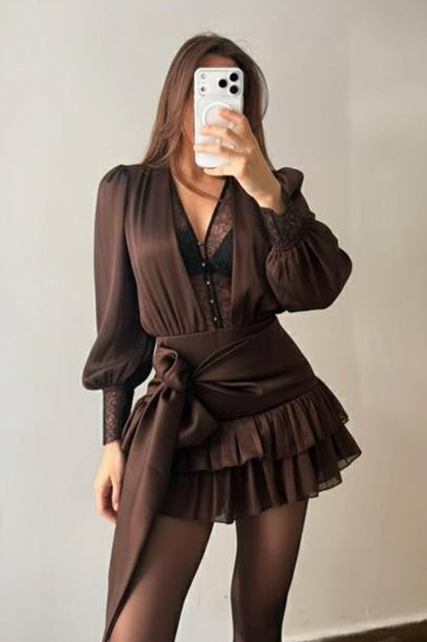 Kombinezon YANITSA BROWN, Kolor : brązowy, IVET.PL - Modna odzież