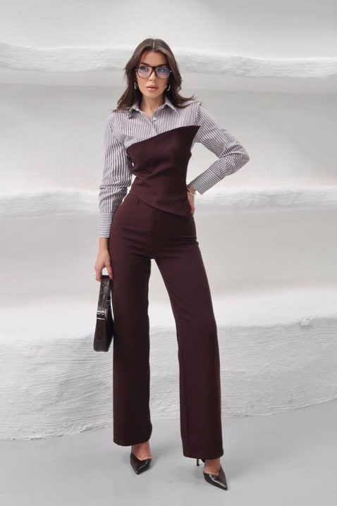 Komplet SEROLZA BROWN, Kolor : brązowy, IVET.PL - Modna odzież