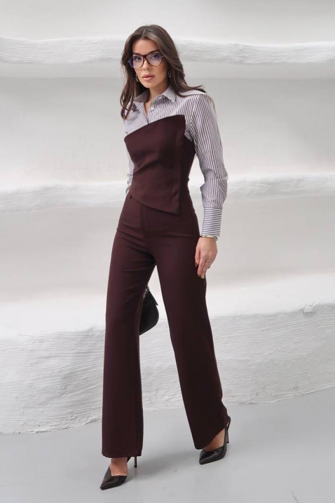 Komplet SEROLZA BROWN, Kolor : brązowy, IVET.PL - Modna odzież