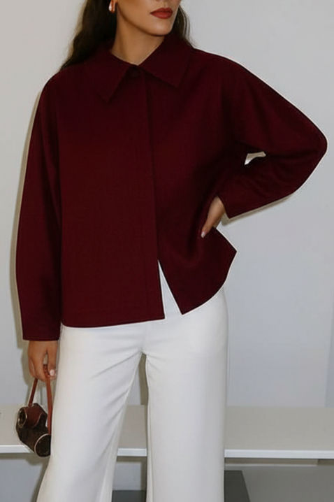 Koszula DERMINZA BORDO, Kolor : bordowy, IVET.PL - Modna odzież