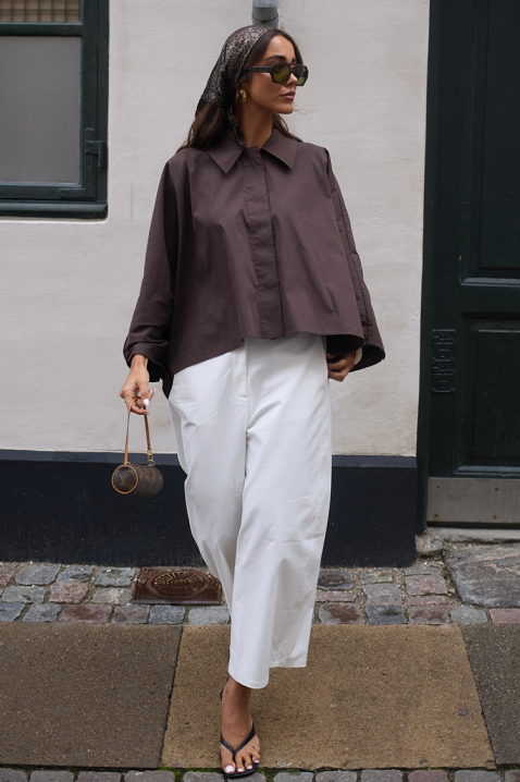 Koszula DERMINZA MOCHA, Kolor : mocca, IVET.PL - Modna odzież