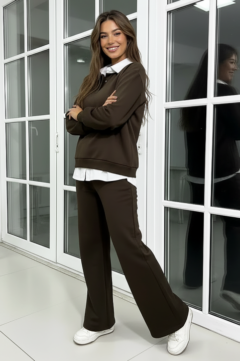 Komplet ENIRDONA BROWN, Kolor : brązowy, IVET.PL - Modna odzież