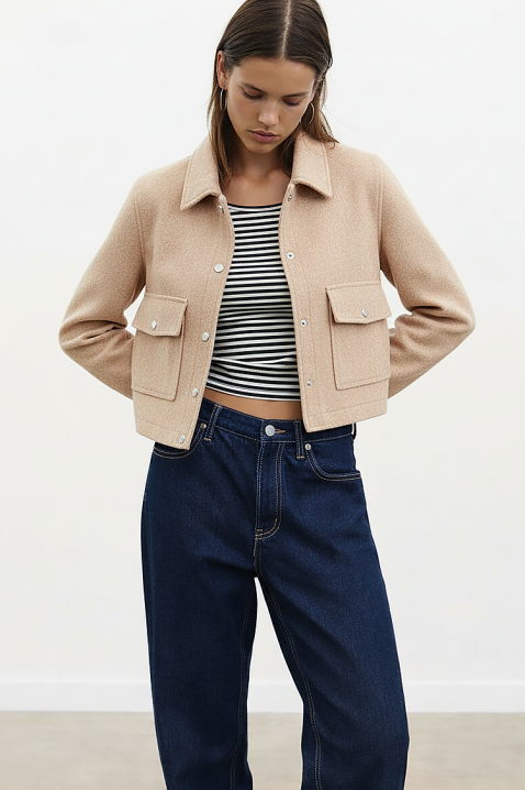 Kurtka ZRAVELDA BEIGE, Kolor :  beżowy, IVET.PL - Modna odzież