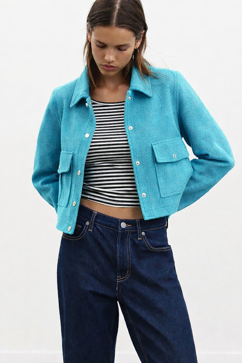 Kurtka ZRAVELDA TURQUA, Kolor : turkusowy, IVET.PL - Modna odzież