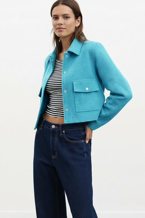 Kurtka ZRAVELDA TURQUA, Kolor : turkusowy, IVET.PL - Modna odzież