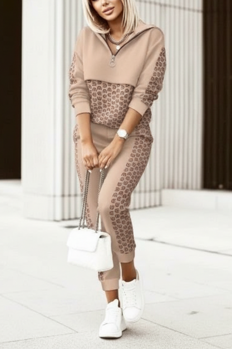 Komplet DREVELDA BEIGE, Kolor :  beżowy, IVET.PL - Modna odzież