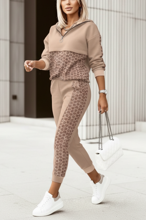 Komplet DREVELDA BEIGE, Kolor :  beżowy, IVET.PL - Modna odzież