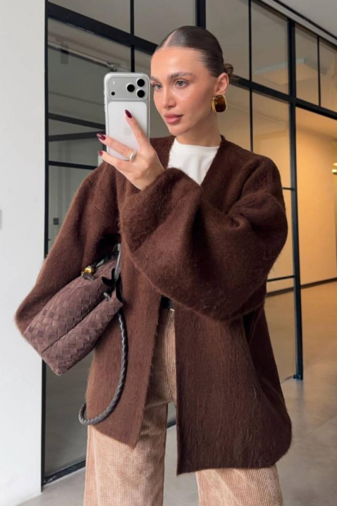 Kardigan VILONZANA BROWN, Kolor : brązowy, IVET.PL - Modna odzież