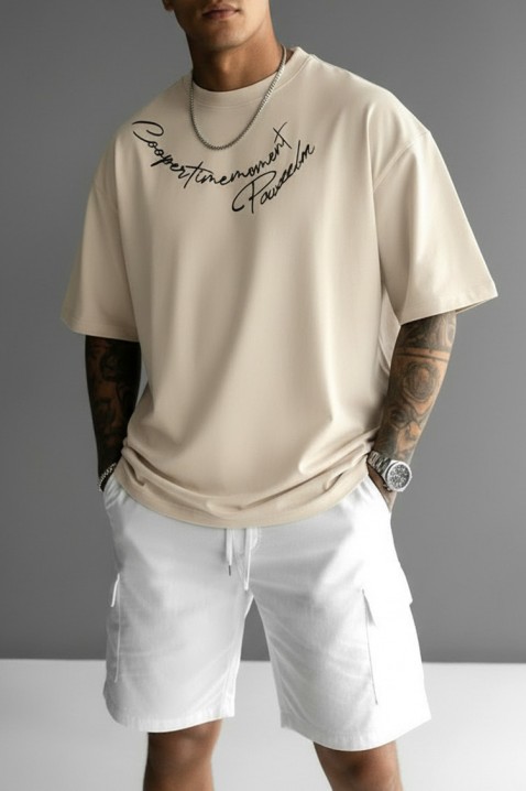 Koszulka MIHROLO BEIGE, Kolor :  beżowy, IVET.PL - Modna odzież