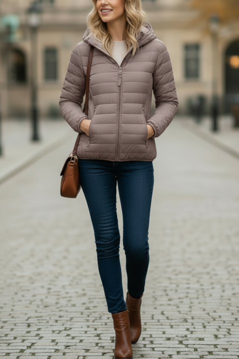 Kurtka MOGRELDA PUDRA, Kolor : pudrowy róż, IVET.PL - Modna odzież