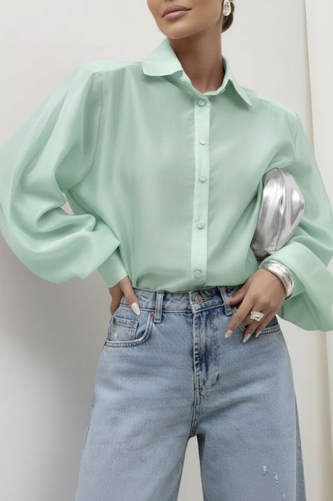 Koszula MIRELZENA MINT, Kolor : miętowy, IVET.PL - Modna odzież