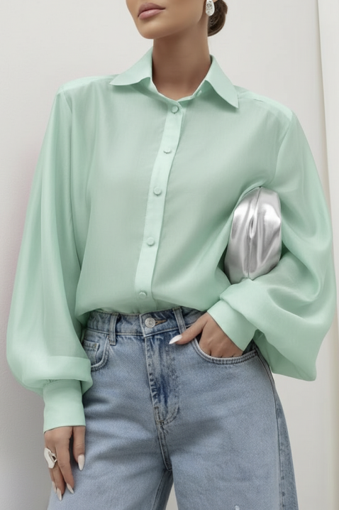 Koszula MIRELZENA MINT, Kolor : miętowy, IVET.PL - Modna odzież