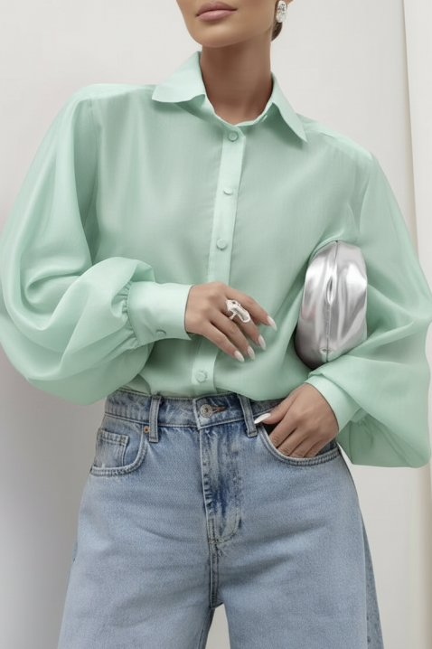 Koszula MIRELZENA MINT, Kolor : miętowy, IVET.PL - Modna odzież