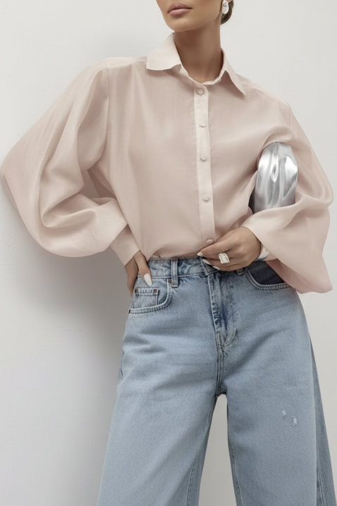 Koszula MIRELZENA BEIGE, Kolor :  beżowy, IVET.PL - Modna odzież