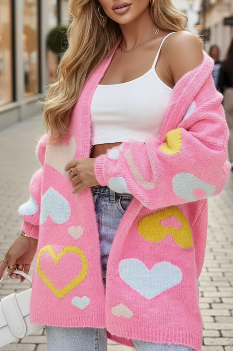 Kardigan SKARLENZA, Kolor : różowy, IVET.PL - Modna odzież