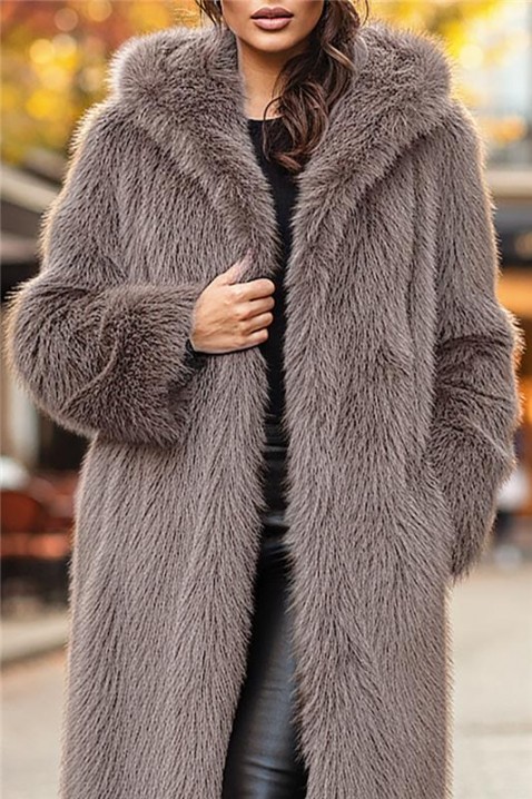 Płaszcz GRISTELFA BROWN, Kolor : brązowy, IVET.PL - Modna odzież