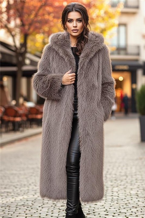 Płaszcz GRISTELFA BROWN, Kolor : brązowy, IVET.PL - Modna odzież