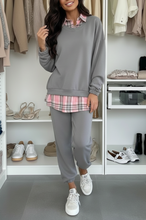 Komplet SORBELMA GREY, Kolor : szary, IVET.PL - Modna odzież