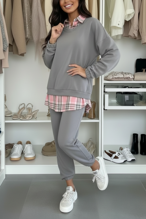 Komplet SORBELMA GREY, Kolor : szary, IVET.PL - Modna odzież