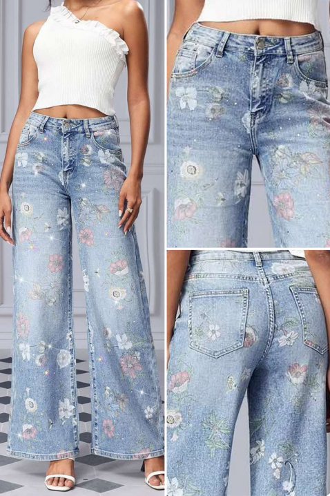 Jeansy EDELVENZA, Kolor : błękitny, IVET.PL - Modna odzież