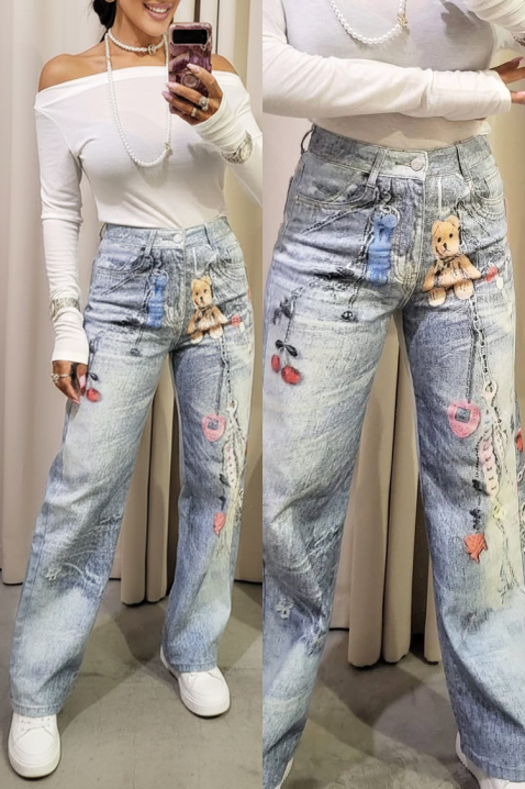 Jeansy ATRAKCILA, Kolor : błękitny, IVET.PL - Modna odzież