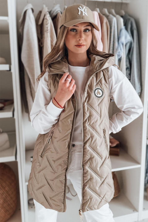 Kamizelka ZABRINDA BEIGE, Kolor :  beżowy, IVET.PL - Modna odzież