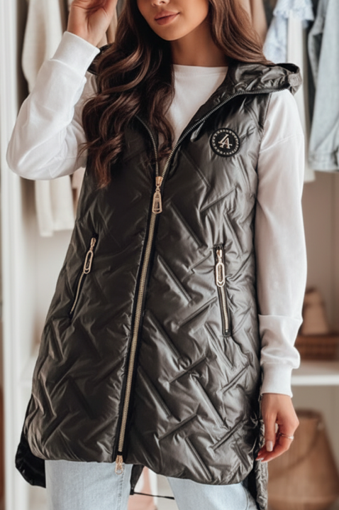 Kamizelka ZABRINDA BLACK, Kolor : czarny, IVET.PL - Modna odzież