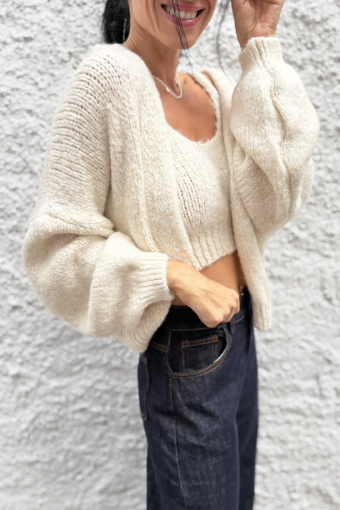 Komplet RALITSA ECRU, Kolor : ecru, IVET.PL - Modna odzież