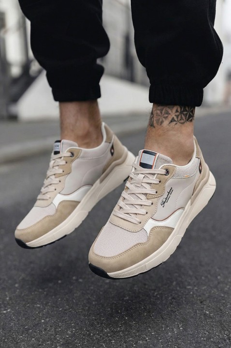 Sneakersy HROMOZ BEIGE, Kolor :  beżowy, IVET.PL - Modna odzież