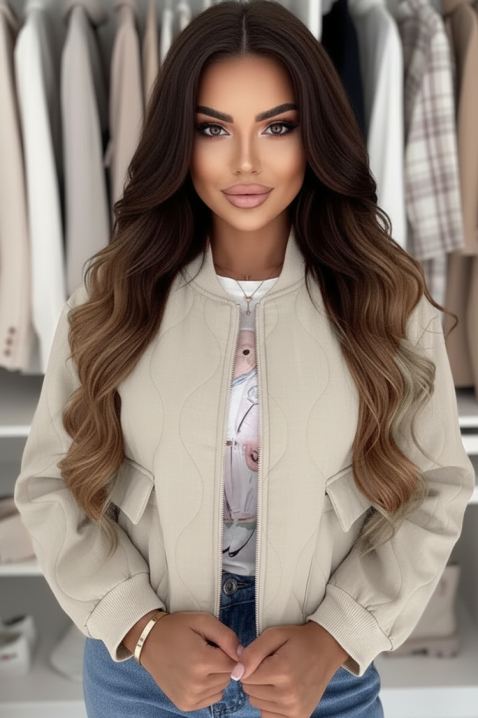 Kurtka SLAVERZA BEIGE, Kolor :  beżowy, IVET.PL - Modna odzież