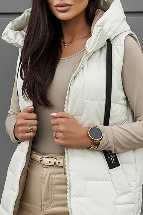 Kamizelka ZRENZILA WHITE, Kolor : biały, IVET.PL - Modna odzież