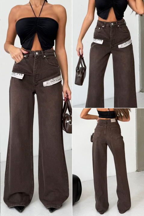 Jeansy MARSENA, Kolor : brązowy, IVET.PL - Modna odzież