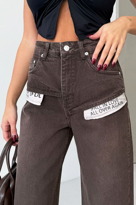 Jeansy MARSENA, Kolor : brązowy, IVET.PL - Modna odzież