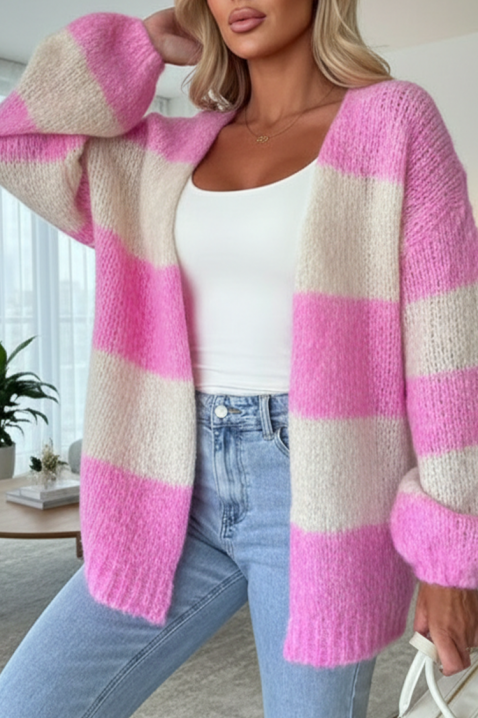 Kardigan EDAVELZA PINK, Kolor : różowy, IVET.PL - Modna odzież