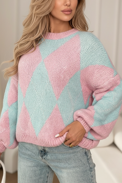 Sweter PERVOLDA SKY, Kolor : błękitny, IVET.PL - Modna odzież