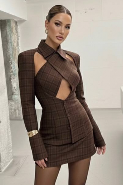 Komplet GODELZA BROWN, Kolor : brązowy, IVET.PL - Modna odzież