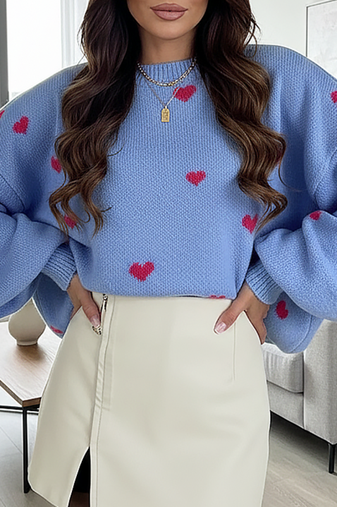 Sweter LUBILZA BLUE, Kolor : chabrowy, IVET.PL - Modna odzież