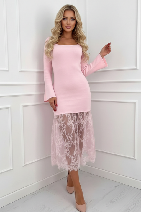 Sukienka ARDONZA PUDRA, Kolor : pudrowy róż, IVET.PL - Modna odzież