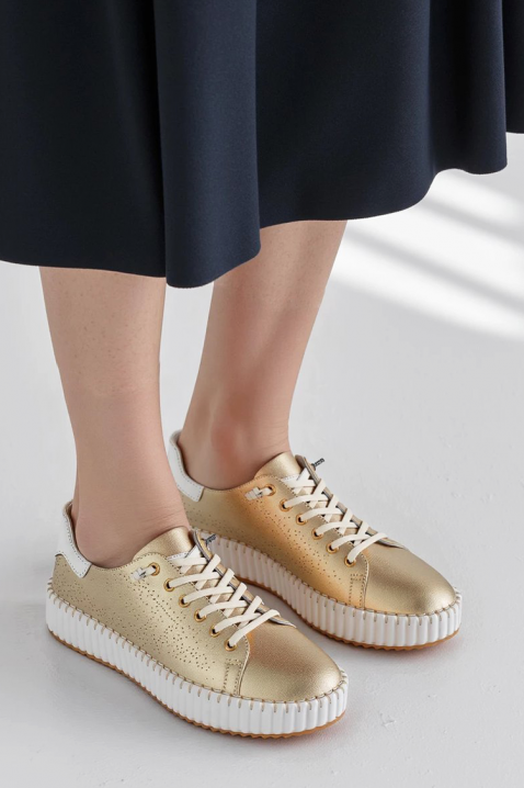 Tenisówki BLONENDA GOLDEN, Kolor : złoty, IVET.PL - Modna odzież