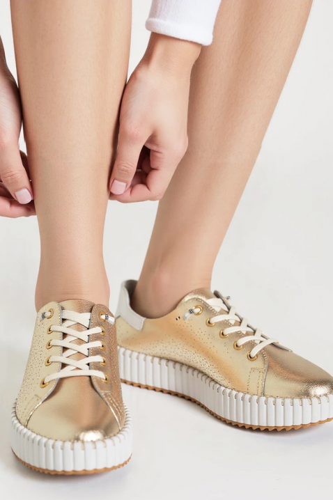 Tenisówki BLONENDA GOLDEN, Kolor : złoty, IVET.PL - Modna odzież