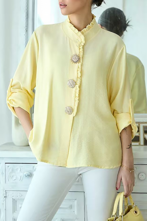 Koszula damska LARVOLDA YELLOW, Kolor : żółty, IVET.PL - Modna odzież